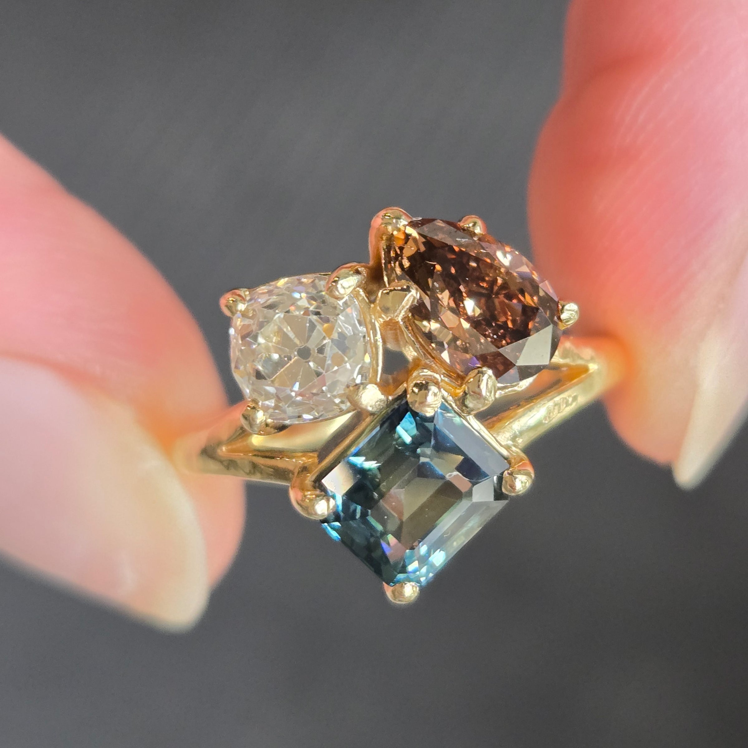 Triple Stone Cluster Ring | Skelton Jewelry