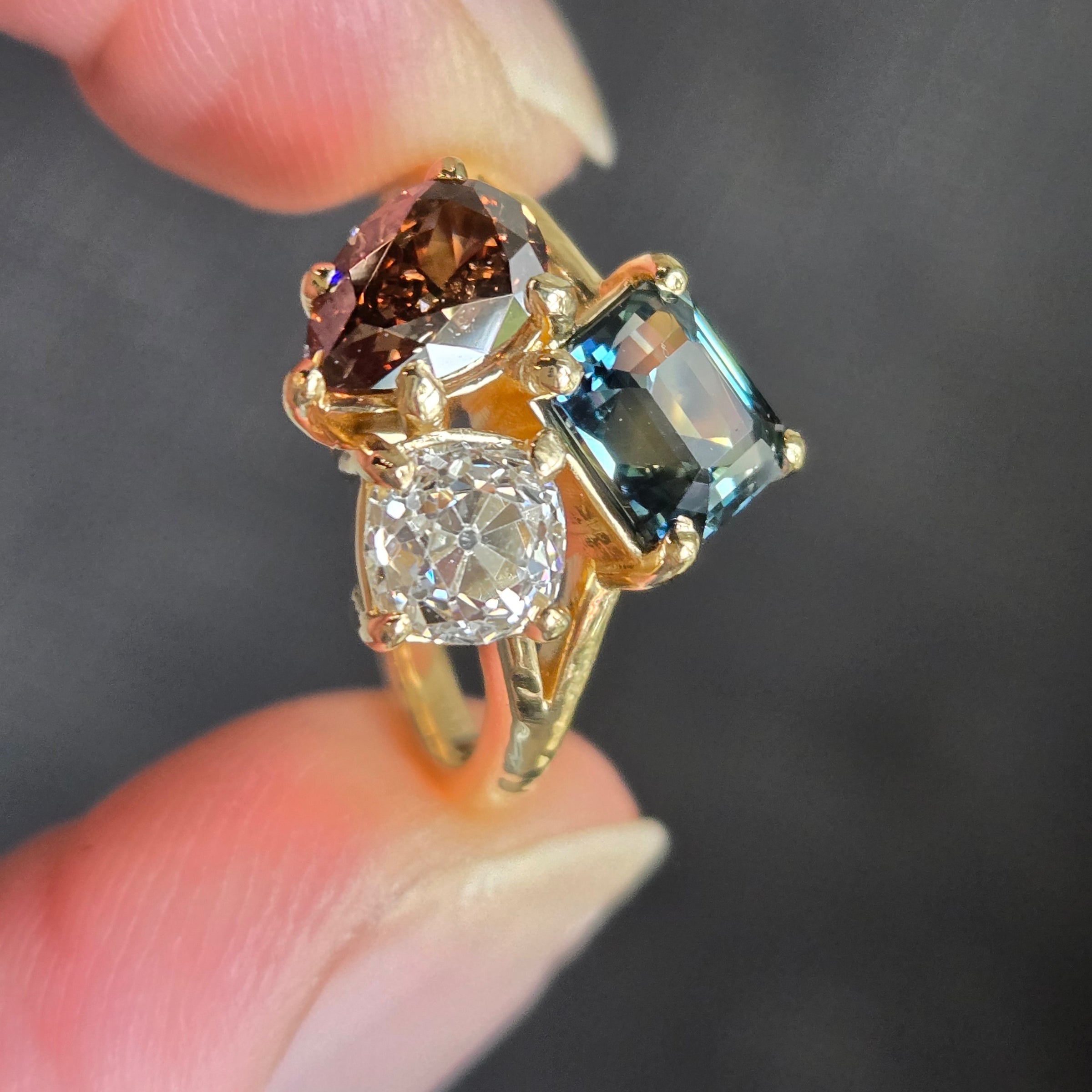 Triple Stone Cluster Ring | Skelton Jewelry