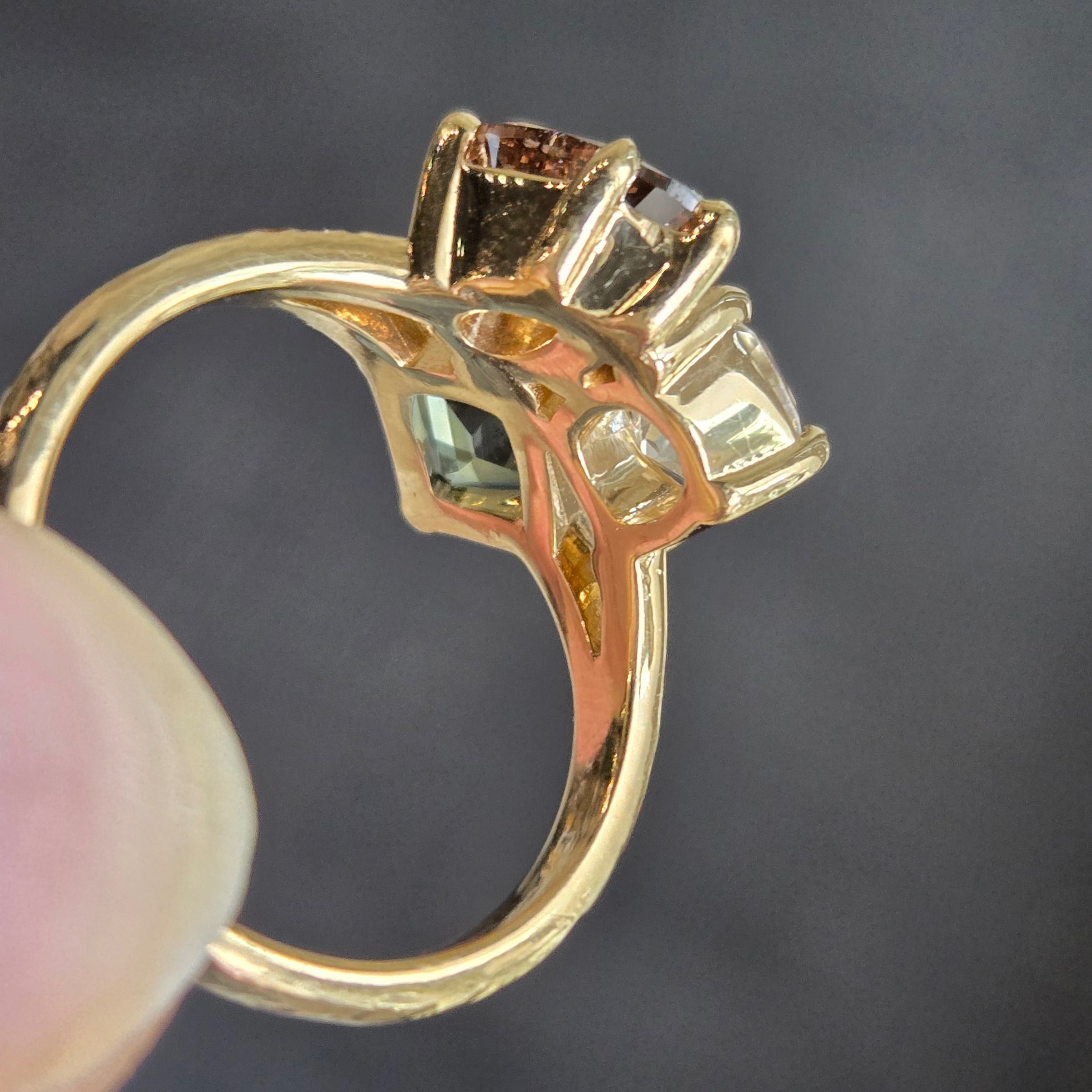 Triple Stone Cluster Ring | Skelton Jewelry